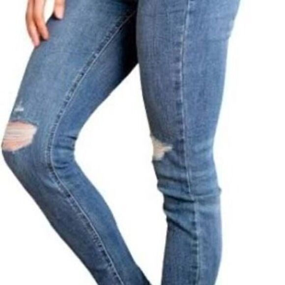 Judy Blue Women’s Mid Rise Tummy Control Destroyed Jeans Sz 28 - Picture 2 of 11